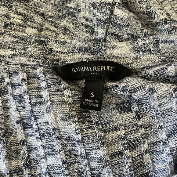 Banana Republic Sleeveless Tank Top Tunic Shirt Small Heathered Blue Work Soft - Picture 3 of 3